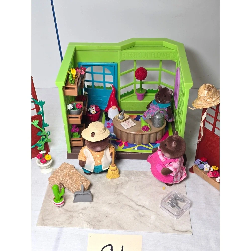 Li'l Woodzeez-Li'l Petals Flower Shop Playset Accessories Critters Beavers Set
